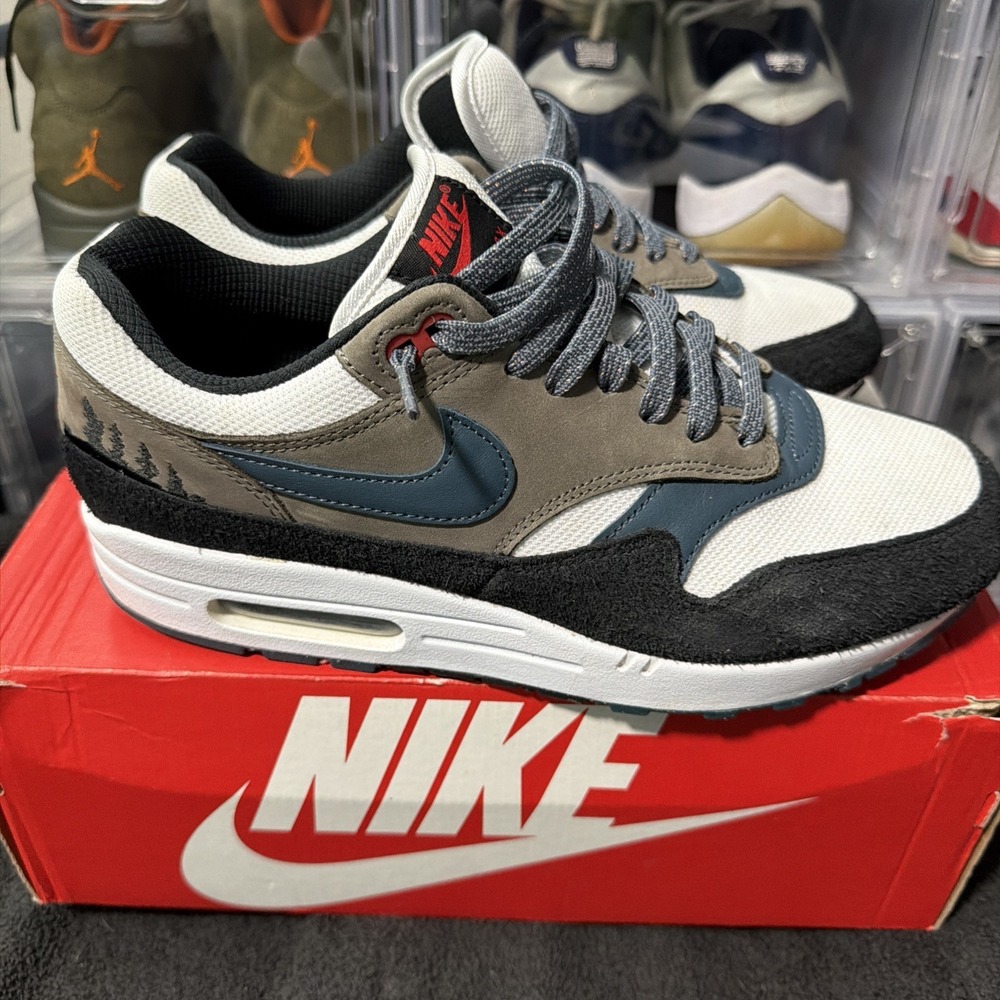 Size 10.5- Nike Air Max 1 PRM Premium 'Escape Treeline' Suede Sneakers